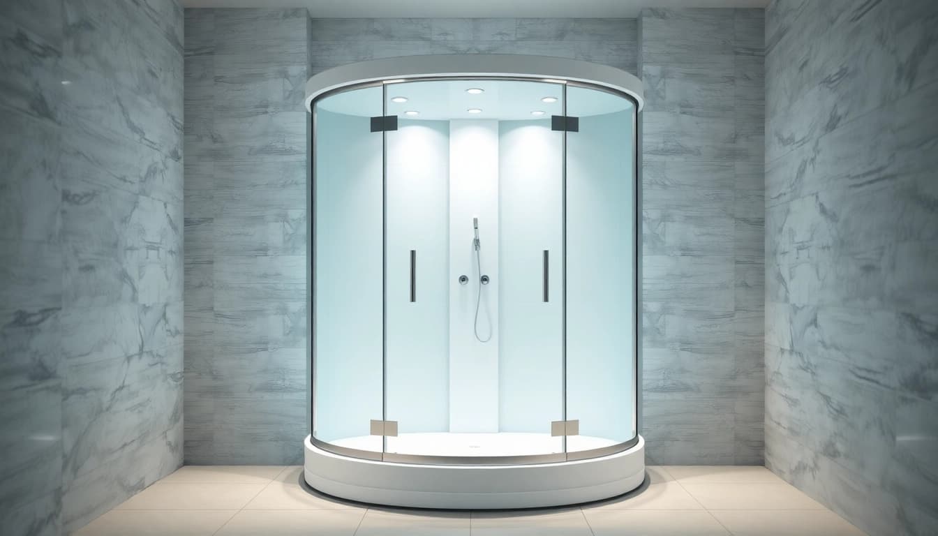 Erleben Sie die eleganten Details der sonni Duschkabine in einem modernen Badezimmer.