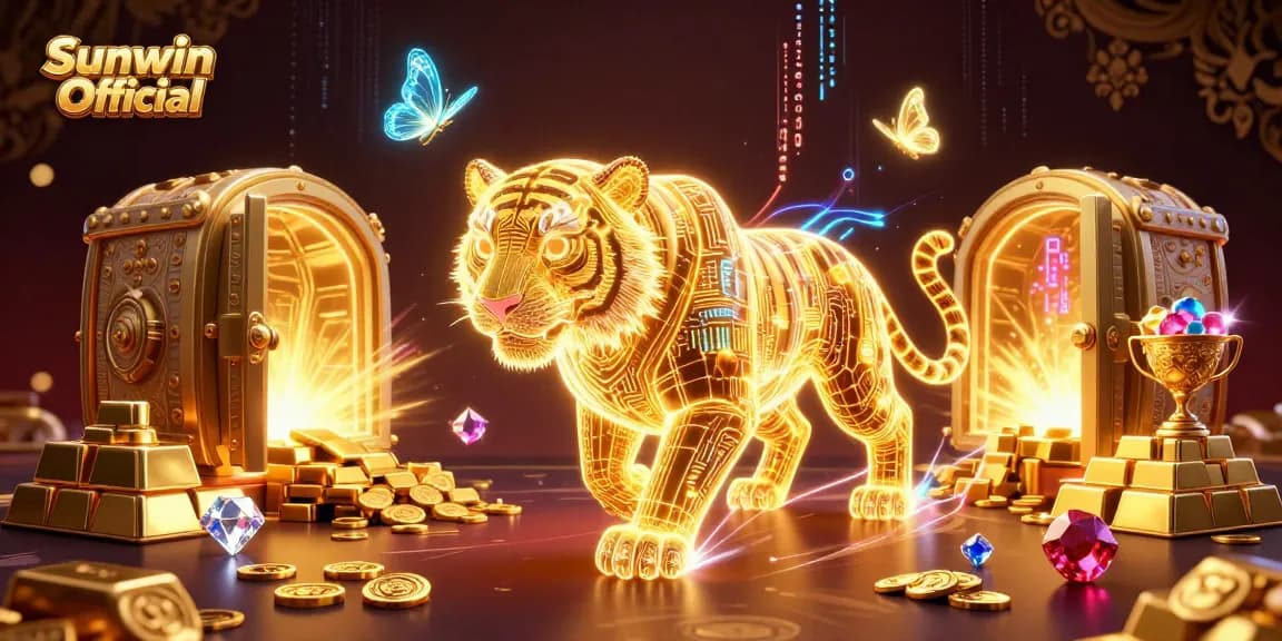 Experience excitement with Sunwin Official in a vivid casino landscape filled with treasures and energy.