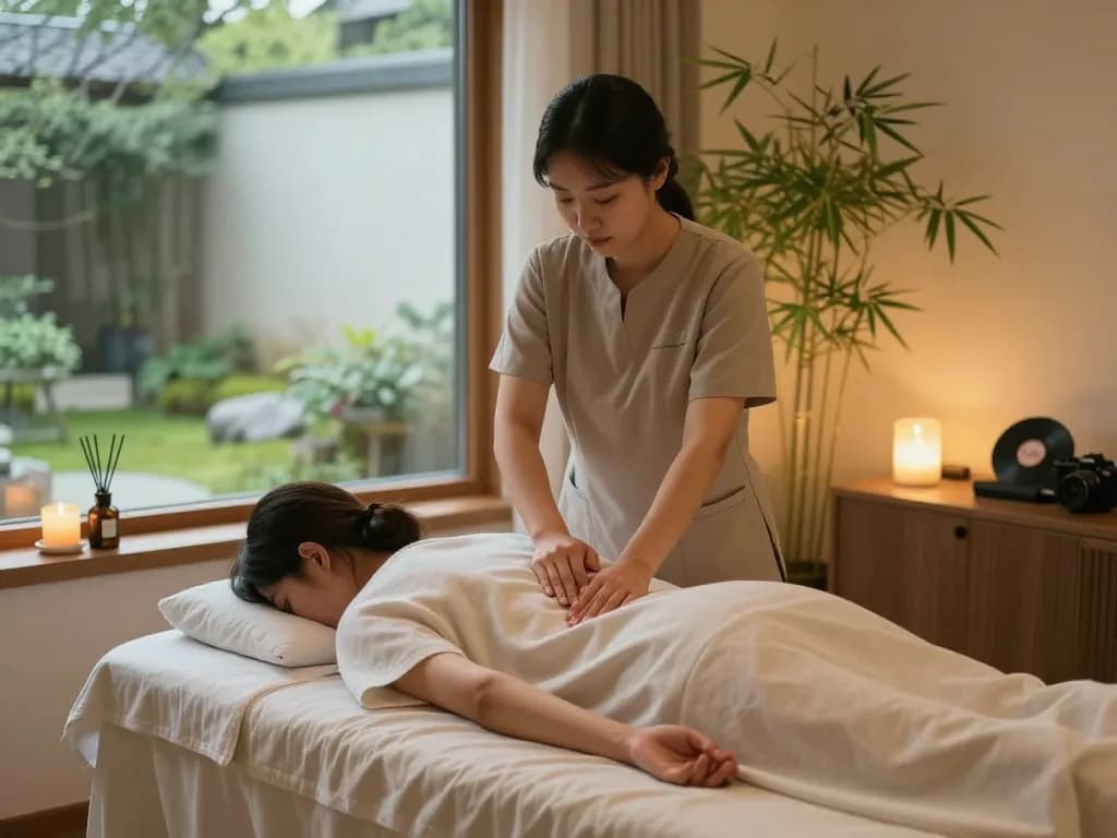 Relaxing 잠실스웨디시 therapy session in a serene spa setting.