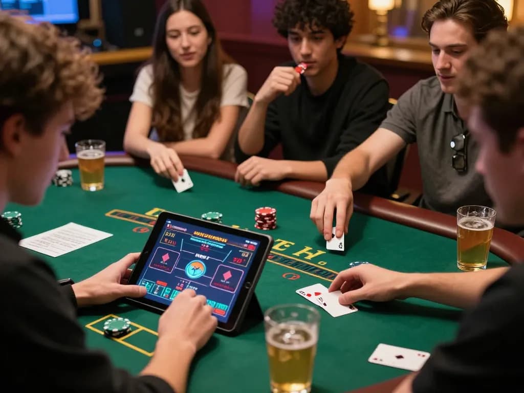 FAFA828 players enjoying exciting live dealer games on mobile devices with strategic betting