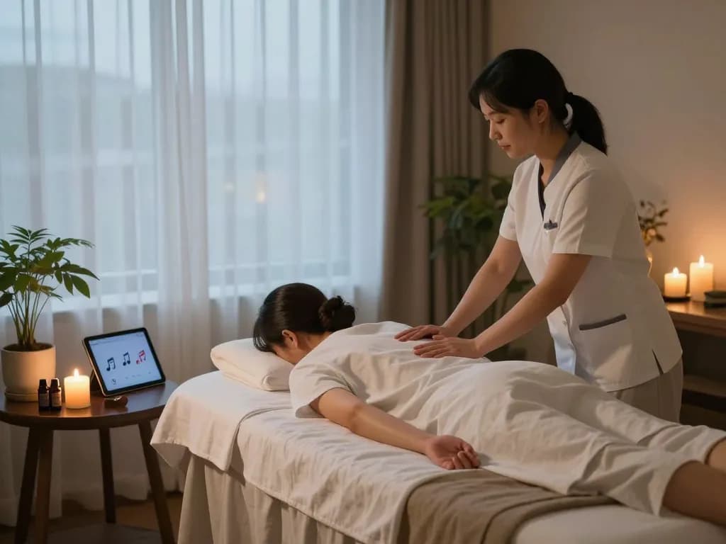 Indulge in 인천 출장마사지 in a calming hotel room environment with a professional therapist.