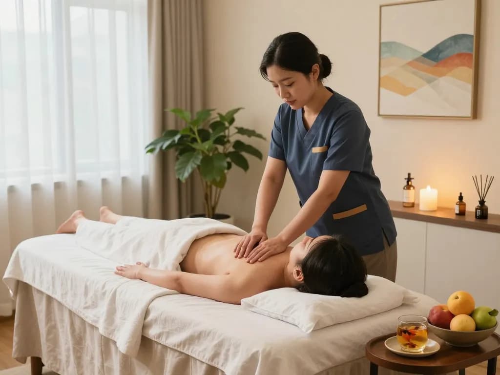 편안한 마사지 세션을 선보이는 고요한 스파 룸에서 역삼동 마사지의 평온함을 경험하세요.