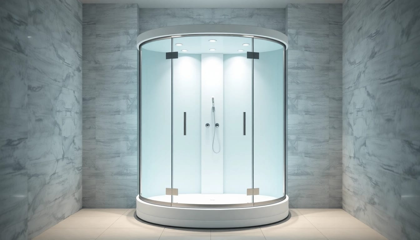 Erleben Sie die eleganten Details der sonni Duschkabine in einem modernen Badezimmer.