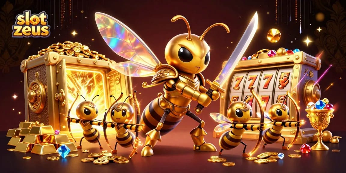 Spin and win with slot zeus featuring golden treasures and action-packed characters!