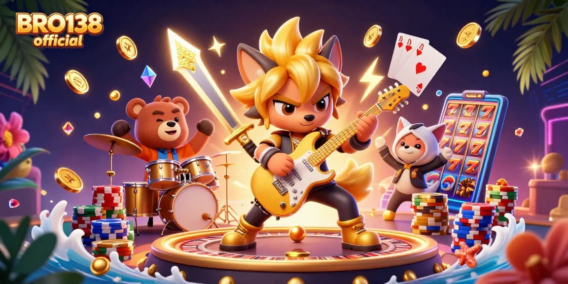 Experience the thrill at BRO138 official with engaging slot games, vibrant characters, and dynamic casino elements.