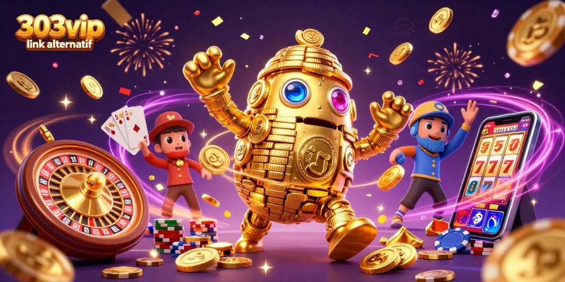 Spin and win with 303vip link alternatif in this dazzling casino scene filled with rewards.