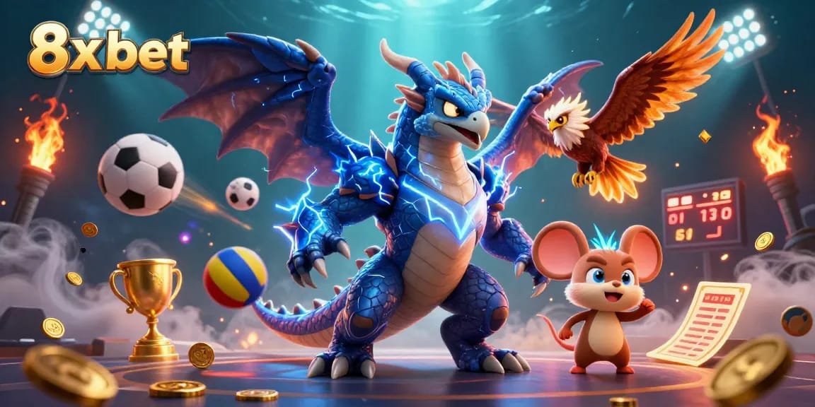 Engage in thrilling 8x bet experiences with powerful characters in a rich casino scene.