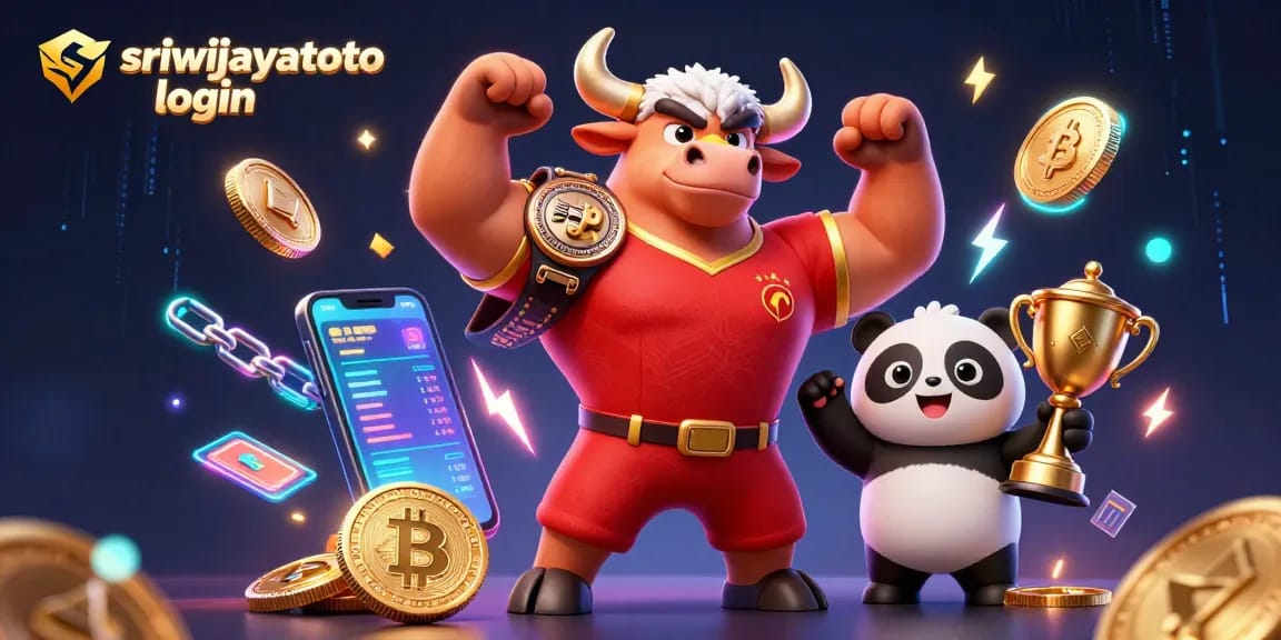 Engage in the thrilling sriwijayatoto login experience with dynamic crypto elements and vibrant casino characters.