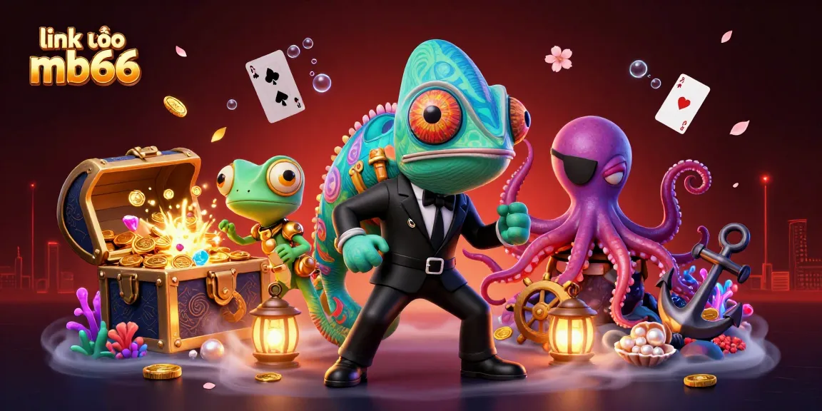 Engage in thrilling gameplay with link vào mb66, featuring colorful casino elements and dynamic characters.