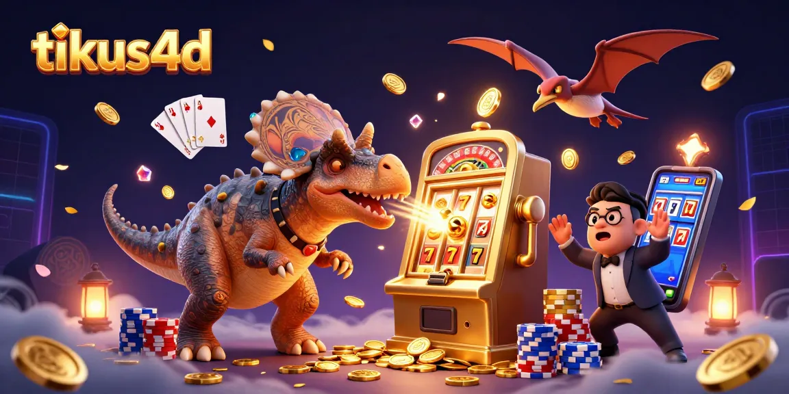 Experience thrilling gameplay on tikus4d, where a pachycephalosaurus hits a slot machine for a jackpot.