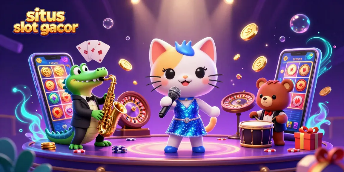 Experience thrilling gameplay with situs slot gacor featuring vibrant characters in a lively casino setting.