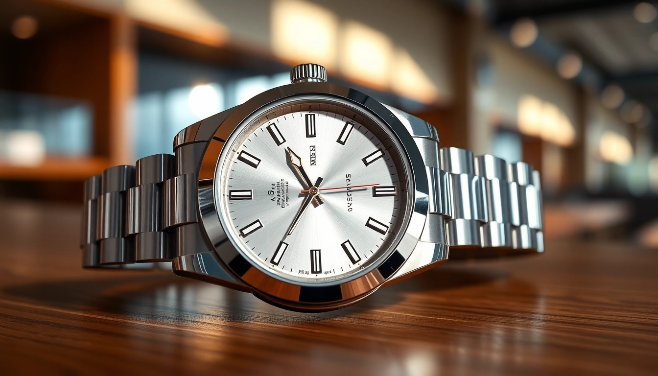 Admiring a luxury rolex replica watch showcasing exquisite details in a refined setting.