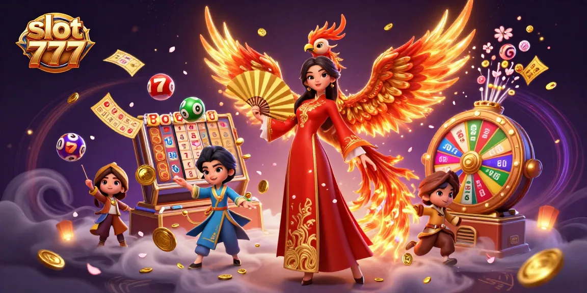 Experience thrilling wins with slot 777 in an energetic 3D casino scene full of excitement.