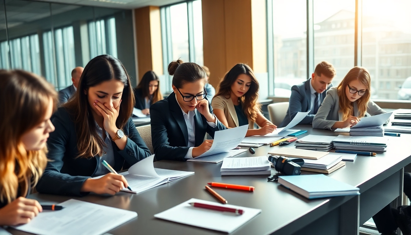 TOEIC test takers for hire showcasing diverse candidates in an engaged exam environment.