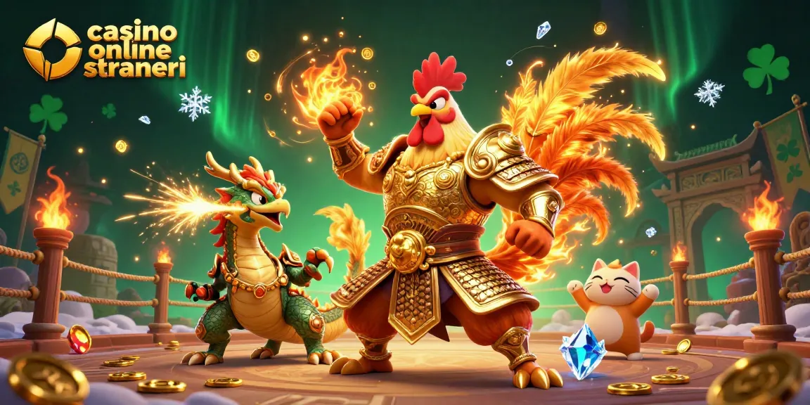 Vivi avventure nei casino online stranieri con personaggi dei cartoni animati coinvolti in una scena d'azione emozionante.