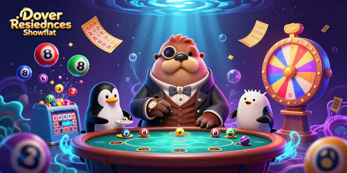 Dover Residences Showflat features a lively underwater poker scene with animated casino elements.