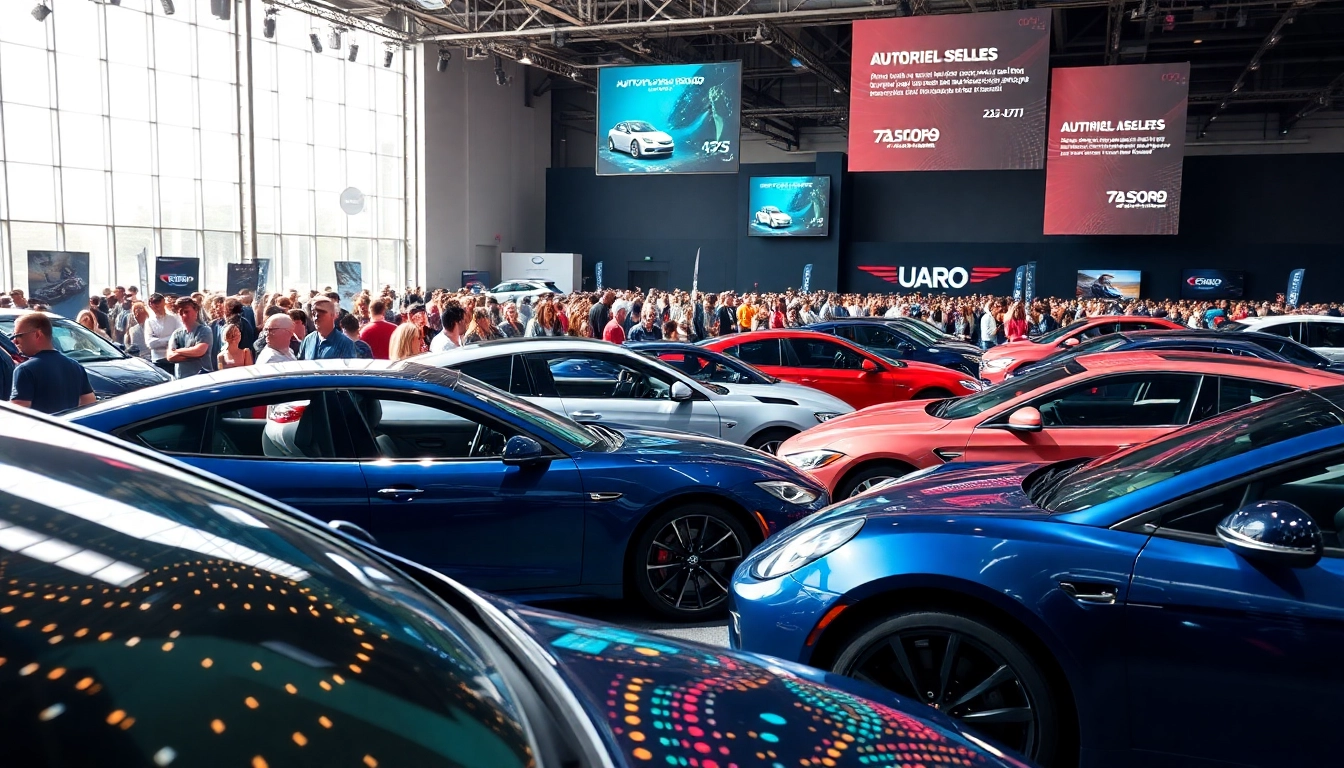 Stunning auto cars displayed at an exciting Auto Cars Show with enthusiastic attendees.