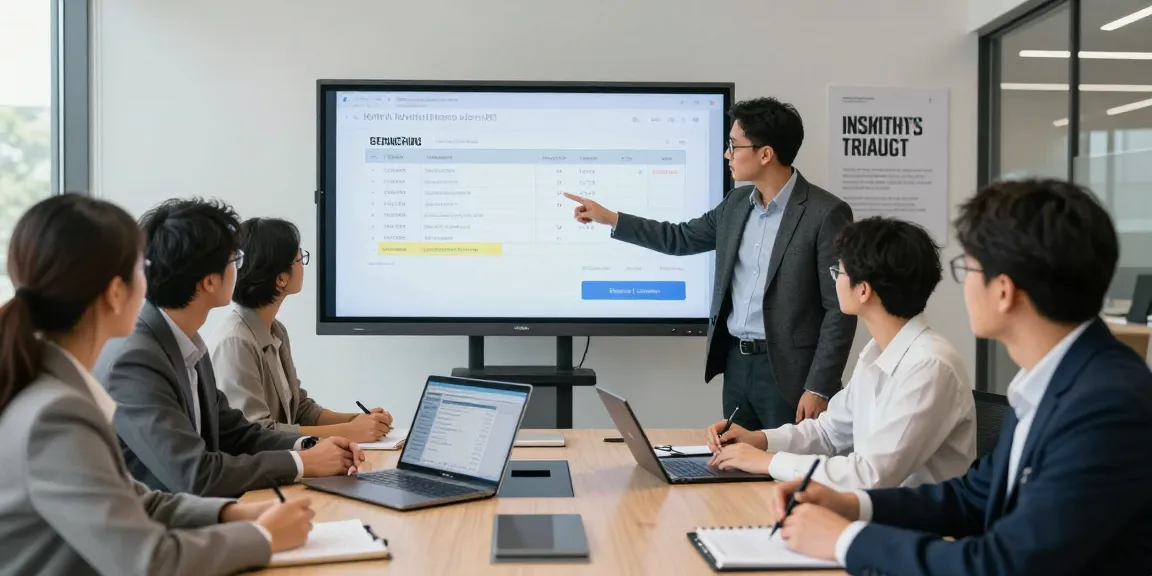 Team discussing how to detect fraud invoice using advanced technology in a modern office.