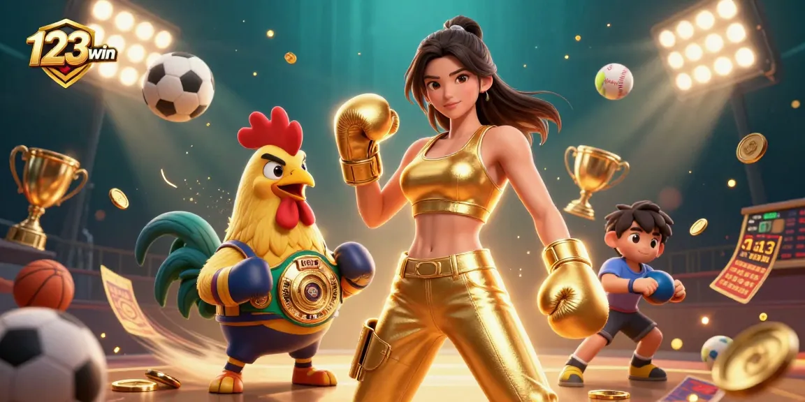 Engage in exciting gaming at 123win, where vibrant characters and dynamic action create a thrilling casino atmosphere.