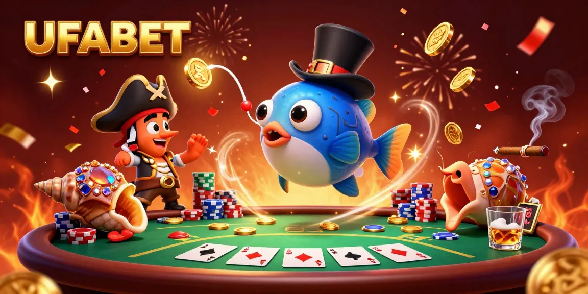Bet big with UFABET's immersive gaming experience featuring vibrant characters and casino elements.