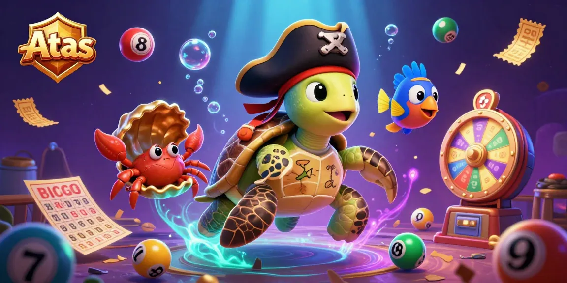 Engage with Atas casino excitement in a vibrant 3D digital illustration featuring adventurous characters and dynamic game elements.