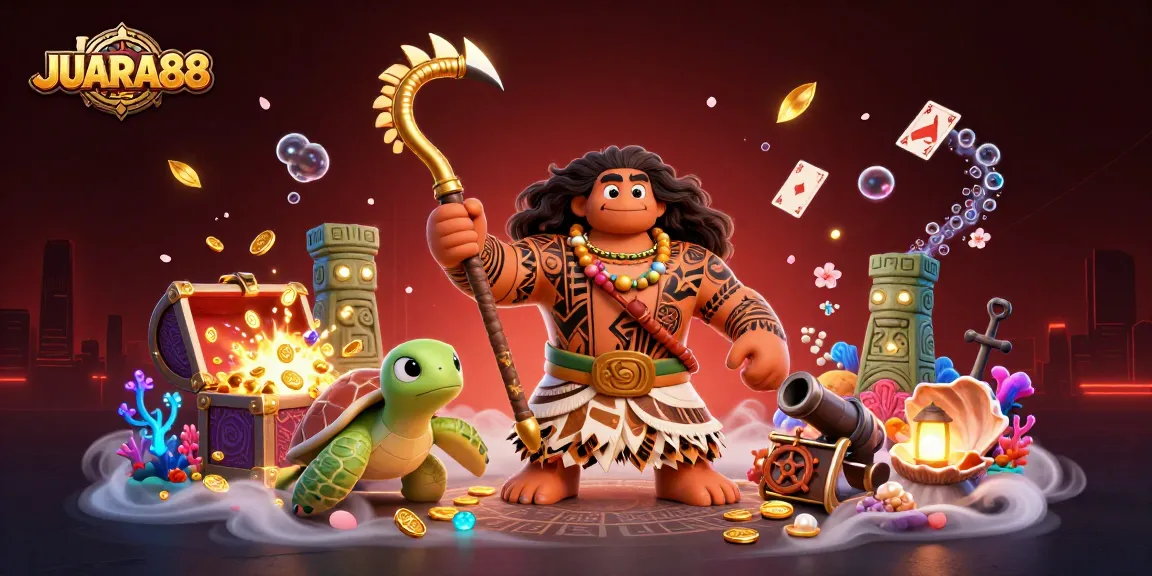 Experience the vibrant gaming world of JUARA88 with dynamic characters and exciting treasures!