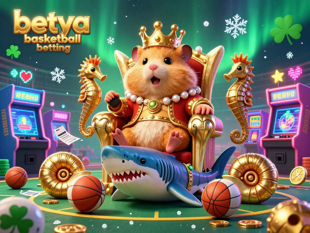 Experience betya basketball betting with a dynamic 3D scene featuring a hamster king and vibrant sports themes.