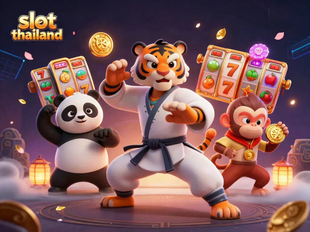 Engage with slot thailand through a vibrant scene featuring dynamic slot elements and animated characters.