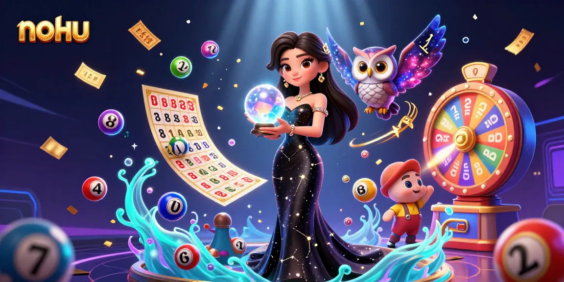 Experience the thrill of nohu with captivating lottery balls and vibrant casino elements.