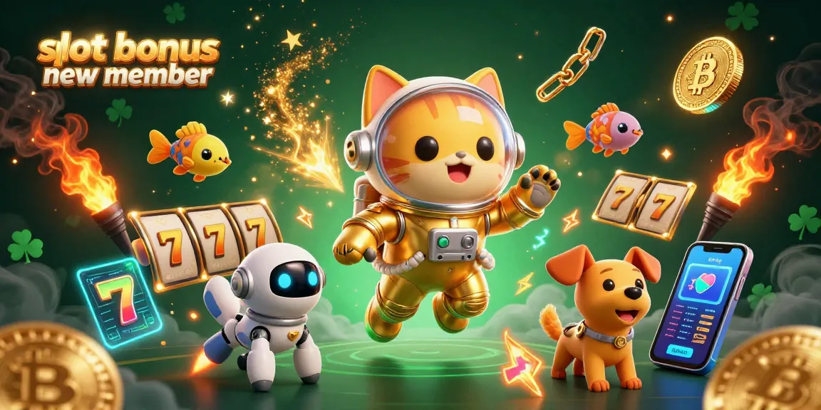 Spin to win with the slot bonus new member while enjoying 3D cosmic adventure!