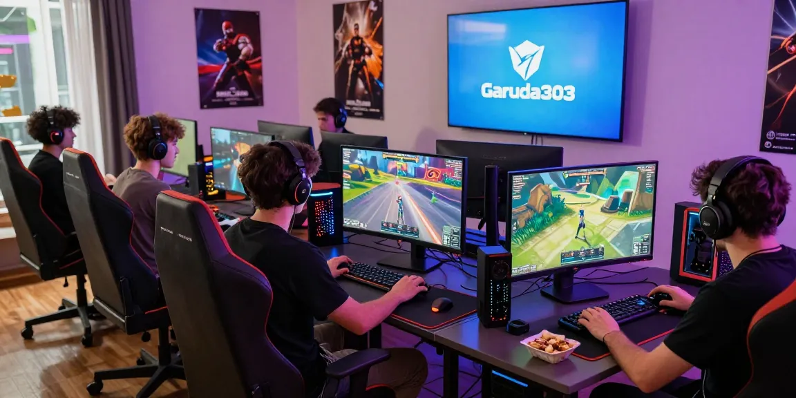Active players engaging in Garuda303 login on vibrant gaming platform with colorful lighting.