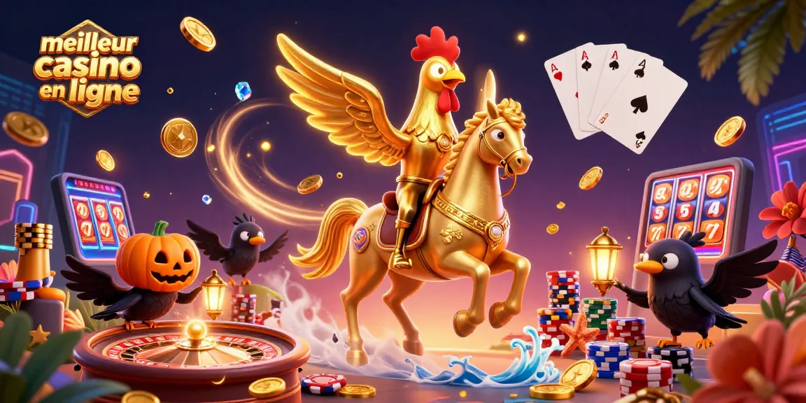 Découvrez le meilleur casino en ligne avec une illustration dynamique et colorée fascinante.