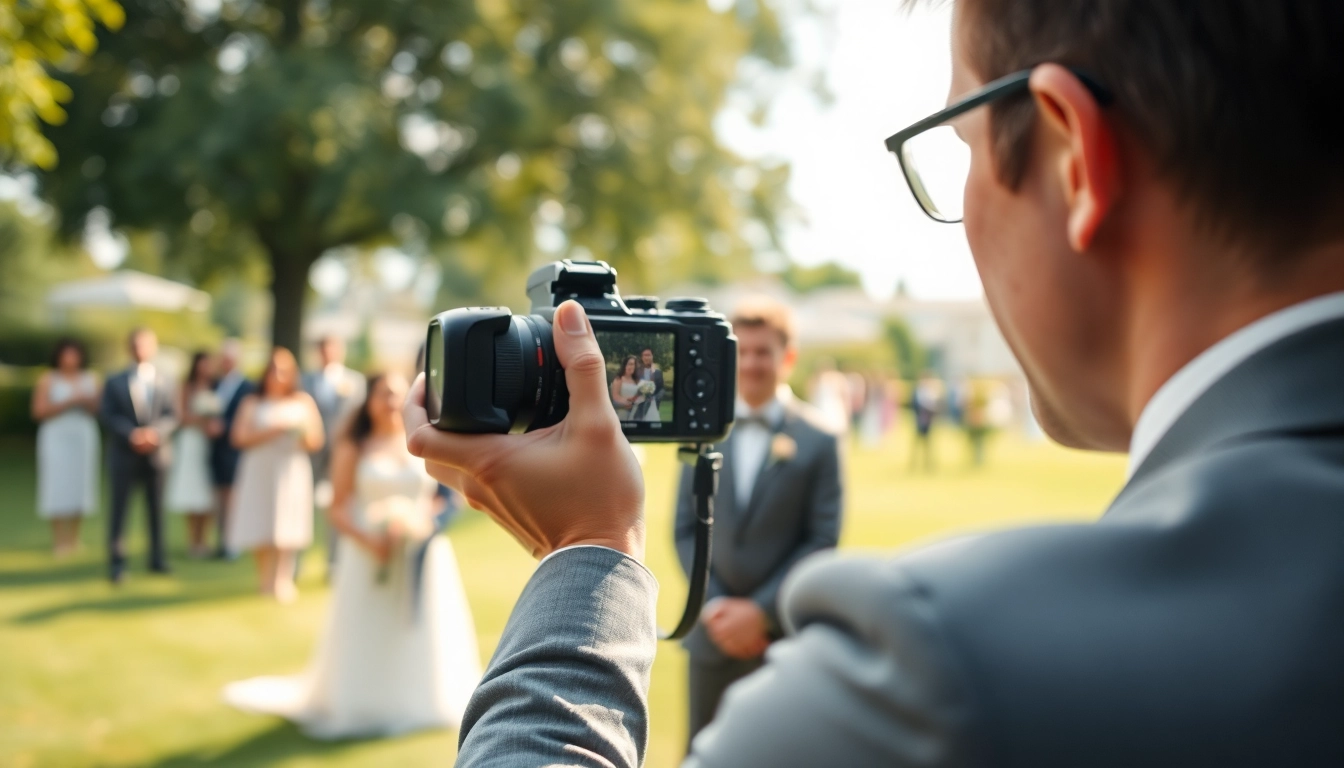 Capture a moment by a photography company edmonton at a vibrant outdoor wedding event.