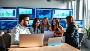 Showcase of top SEO companies Malaysia with a digital marketing team collaborating on strategies.