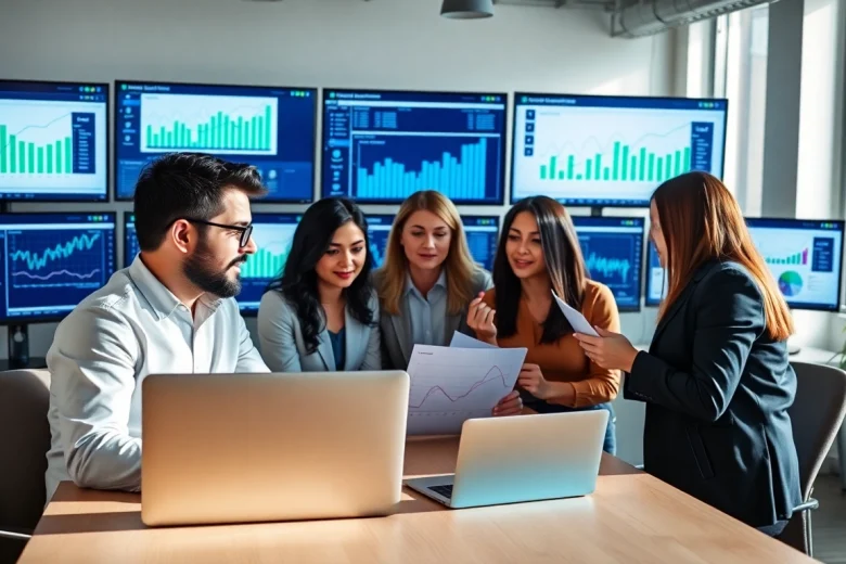 Showcase of top SEO companies Malaysia with a digital marketing team collaborating on strategies.