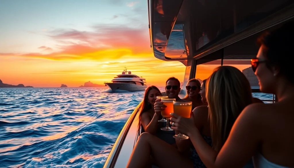 Cabo sunset cruise deals aboard a luxurious yacht, capturing the essence of a romantic evening.