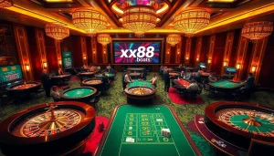 Explore the thrill of betting at https://xx88.boats/ with vibrant roulette tables and excited players.