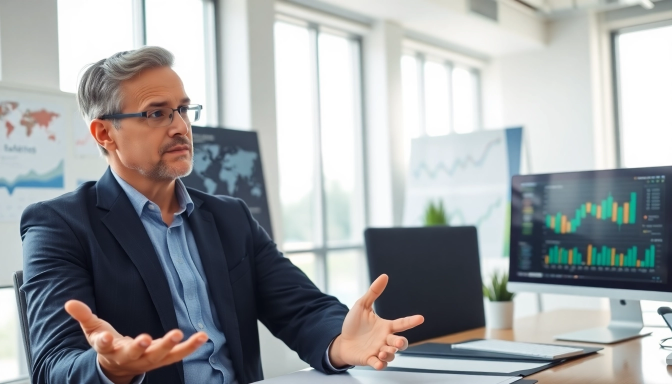 카드 한도 현금화 설명하는 전문가와 사무실 내 정리된 환경