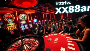 Engaging poker players and thrilling roulette action at https://xx88.bar/, highlighting vibrant casino excitement.