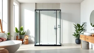 Ajouter une paroi de douche 150x200 moderne à votre salle de bain avec un design en verre élégant.