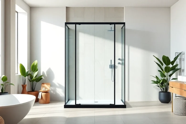 Ajouter une paroi de douche 150x200 moderne à votre salle de bain avec un design en verre élégant.