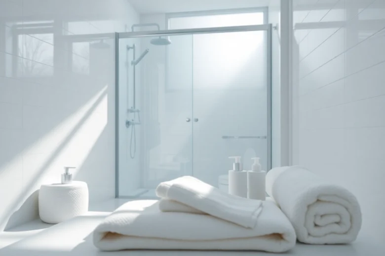 Erleben Sie die eleganten Eigenschaften der sonni Duschkabine in einem modernen Badezimmer.