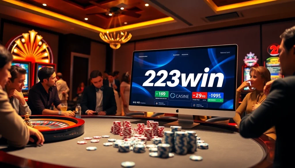 Engaged players exploring the exciting games and features of 23win online casino.