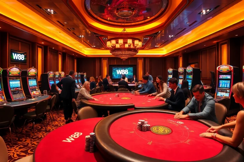 Experience the thrill of winning at W88's immersive casino environment filled with excitement.