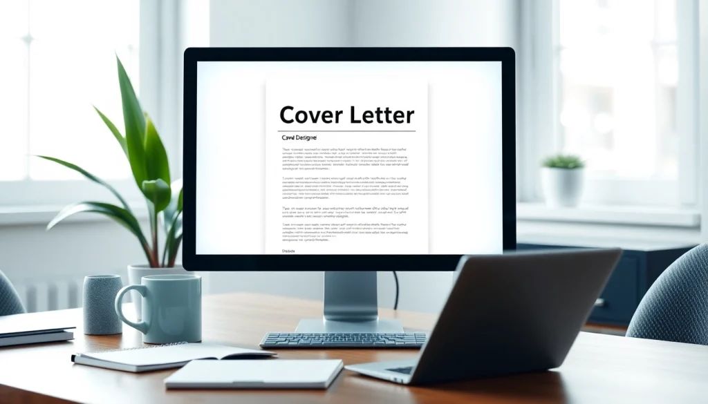 Enhance your Cover Letter Generation process with a professional workspace featuring a cover letter template.