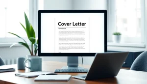 Enhance your Cover Letter Generation process with a professional workspace featuring a cover letter template.