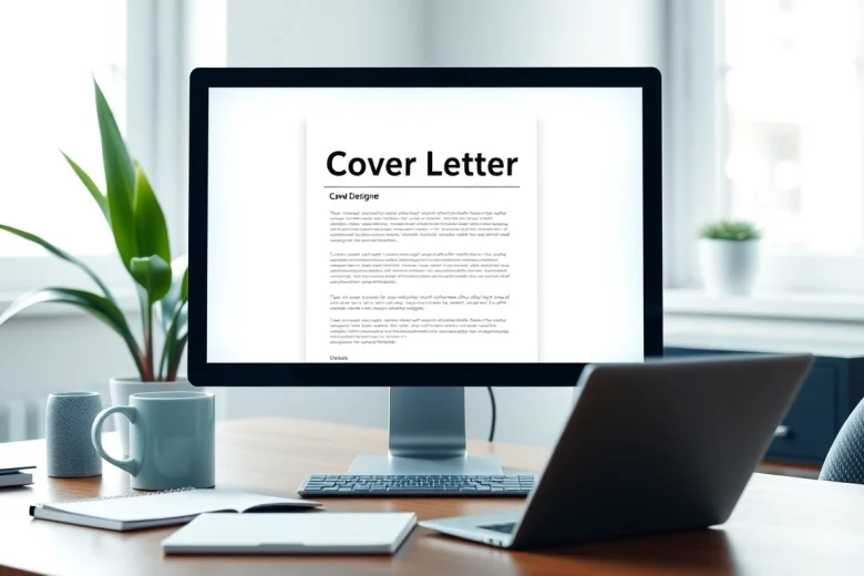 Enhance your Cover Letter Generation process with a professional workspace featuring a cover letter template.
