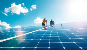 Installation of commercial solar panels Lincoln by expert technicians showcasing quality and professionalism.