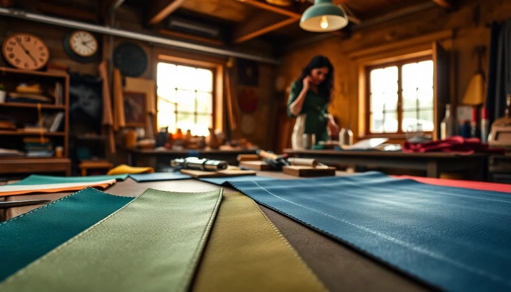 Laat skai leer zien in diverse kleuren en texturen tijdens een ambachtelijke demonstratie.