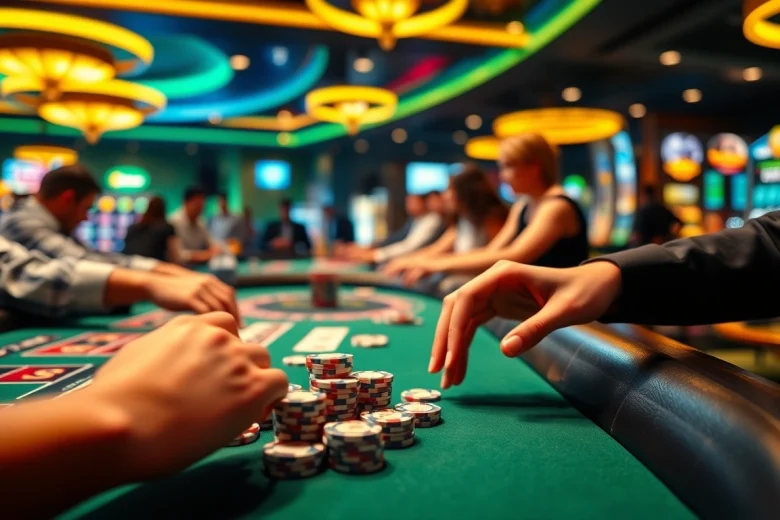Exciting Canadian casinos online experience with players engaged in thrilling gaming.